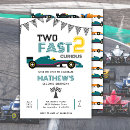 Search for 2 fast 2 curious birthday invitations Racing party