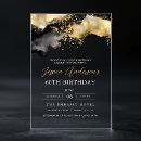 Search for black and gold 60th birthday invitations Simple