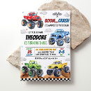 Search for kids monster truck birthday invitations Car