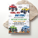 Search for kids monster truck birthday invitations Car