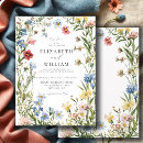 Search for wildflower rustic wedding invitations Watercolor