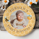 Search for bee paper plates Bee first birthday