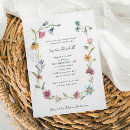 Search for wildflowers bridal shower invitations Boho