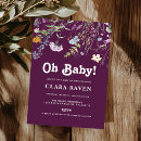 Search for purple baby shower invitations Boho