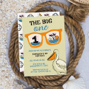 Search for the big one surf 1st birthday invitations Tropical