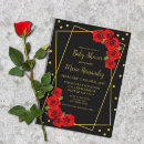 Search for red and gold baby shower invitations Winter