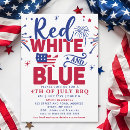 Search for red white and blue invitations America
