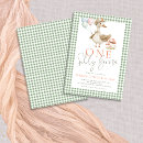 Search for gingham birthday invitations One silly goose