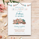 Search for starfish stamps birthday invitations Pink