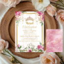 Search for pink and gold princess invitations Girl