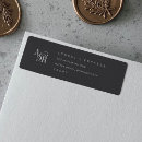 Search for dark gray return address labels For her