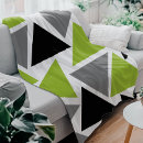 Search for lime green and white blankets Abstract