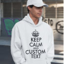 Search for keep calm hoodies Black and white