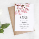 Search for pink cherry blossom birthday invitations Botanical