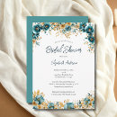 Search for teal and gold bridal shower invitations Bride