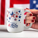 Search for happy 4th of july mugs Red white and blue