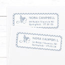 Search for blue gingham return address labels Modern