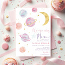 Search for pink moon baby shower invitations Moon and stars