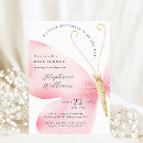 Search for butterfly baby invitations Pink