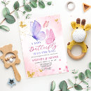 Search for pink and purple butterfly invitations A little butterfly