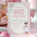 Search for duck 1st birthday invitations One silly goose