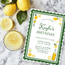 Search for lemonade birthday invitations Lemons