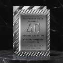 Search for silver 40th birthday invitations Milestone