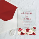 Search for ruby red wedding invitations White