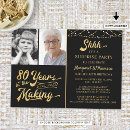 Search for surprise 80th birthday invitations Shhh its a surprise