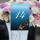 Search for butterfly wedding table cards Blue