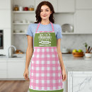 Search for pink and green aprons Mother