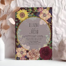 Search for sunflower burgundy rose invitations Botanical