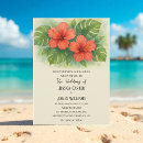 Search for hawaiian beach wedding invitations Hibiscus