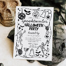 Search for whimsical halloween invitations Hand drawn