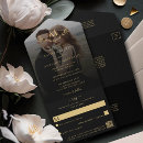 Search for all black wedding invitations Minimalistic