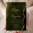 Search for olive green and gold wedding invitations Elegant