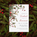 Search for evergreen and red berries invitations Evergreens