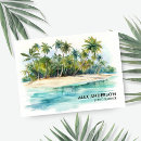 Search for tropical beach business cards Palm tree