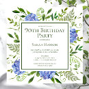 Search for blue 90th birthday invitations Chic