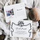 Search for post marriage party invitations Black and white