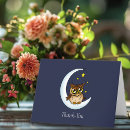 Search for moon and stars thank you cards Blue