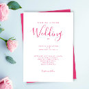 Search for fuchsia pink wedding invitations Contemporary