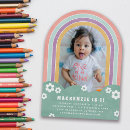 Search for mint birthday invitations Rainbow