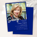 Search for royal blue 70th birthday invitations Modern
