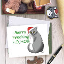 Search for grey cat christmas cards Funny
