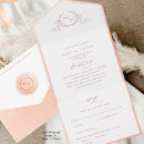 Search for peach wedding invitations Watercolor