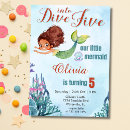 Search for dive into five mermaid invitations Girl