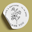 Search for modern floral wedding stickers Stylish
