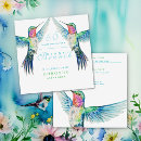 Search for hummingbird birthday invitations Watercolor