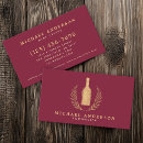 Search for red wine business cards Bartender